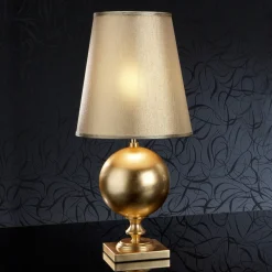 60 cm hoge, gouden tafellamp Terra