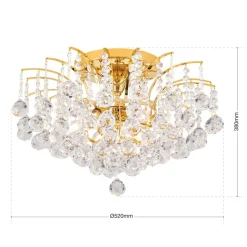 24 karaats vergulde plafondlamp LENNARDA