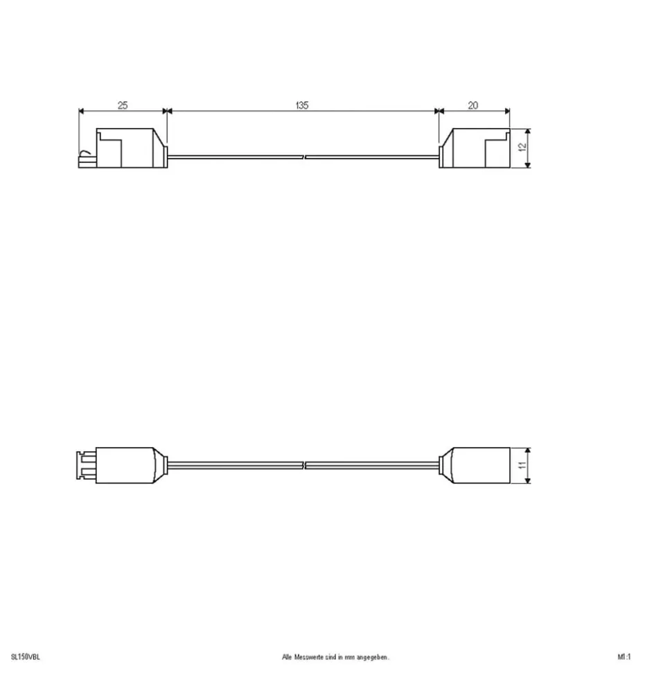 Aansluitkabel voor Bordo, lengte 15 cm