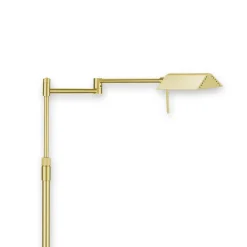 Aantrekkelijke LED vloerlamp FINN, messing mat