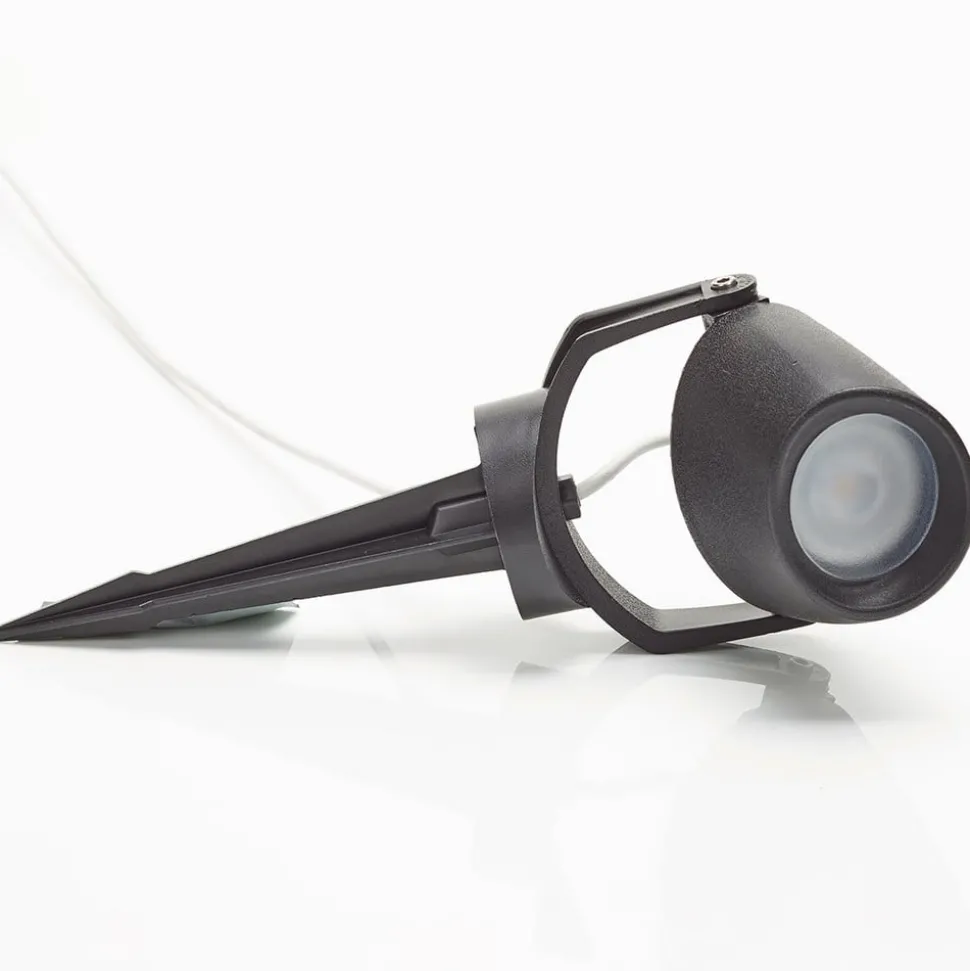 Aardspiesspot Minitommy-EL 1-lamp zwart/frosted