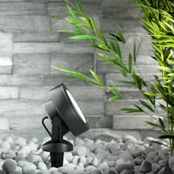 Aardspießstraler Tommy rond zwart 1-lamps 10W CCT