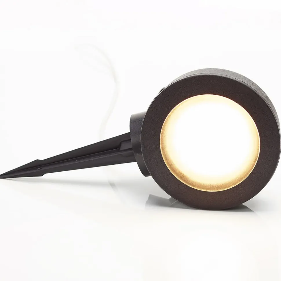 Aardspießstraler Tommy rond zwart 1-lamps 10W CCT