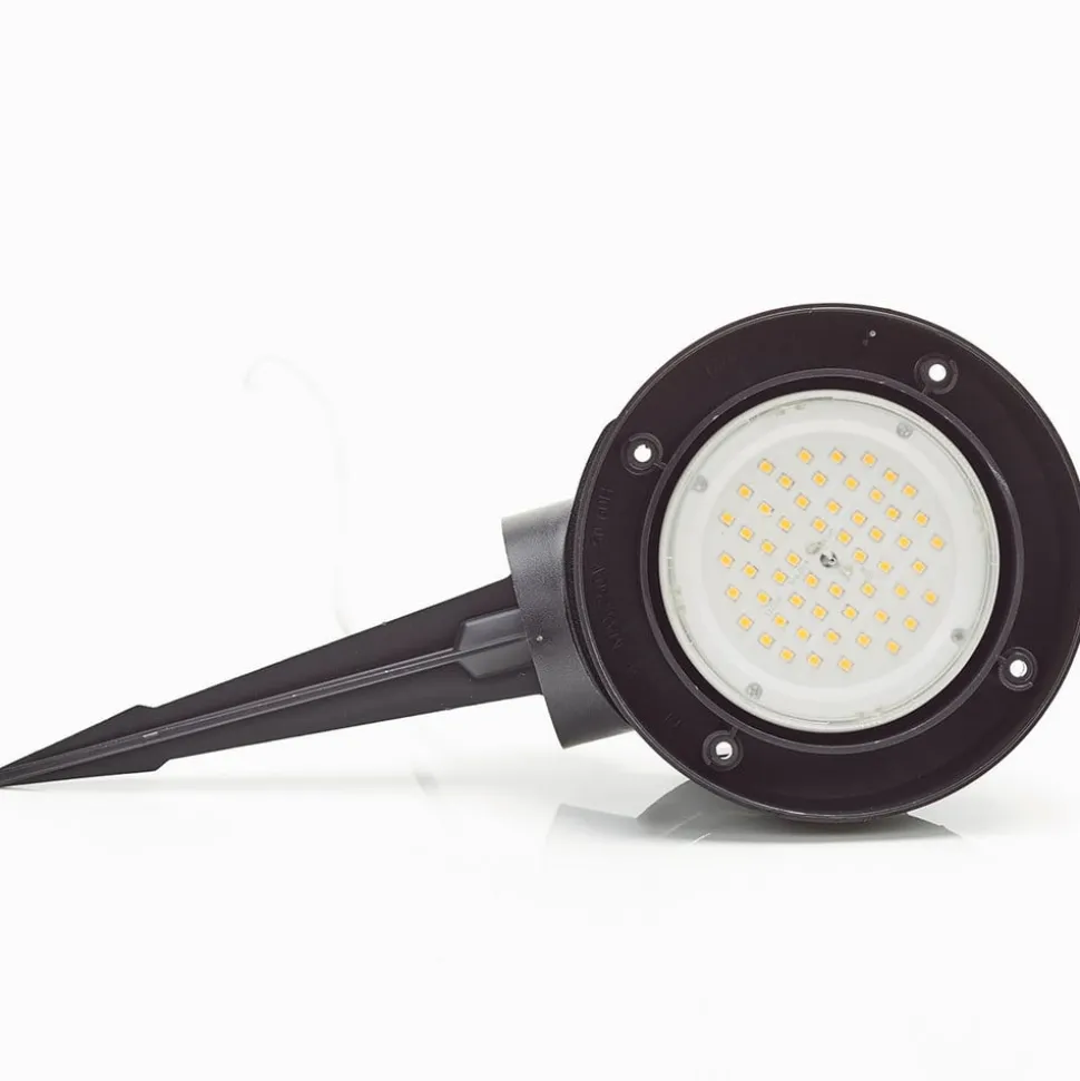 Aardspießstraler Tommy rond zwart 1-lamps 10W CCT