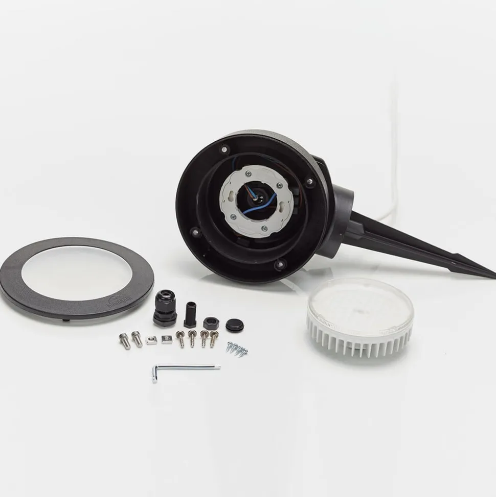 Aardspießstraler Tommy rond zwart 1-lamps 10W CCT