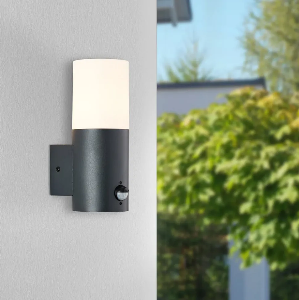 Aberdeen buitenwandlamp, sensor, hoogte 23,2 cm, antraciet