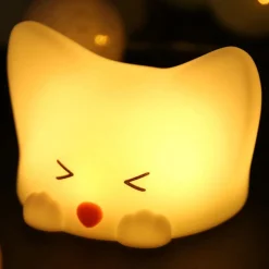 Accu-LED-nachtlamp Catty Cat, 7 kleuren + sound