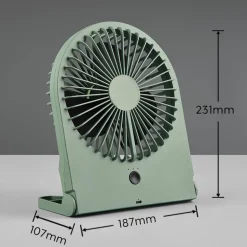 Accu-tafelventilator Breezy, pistachegroen, stil