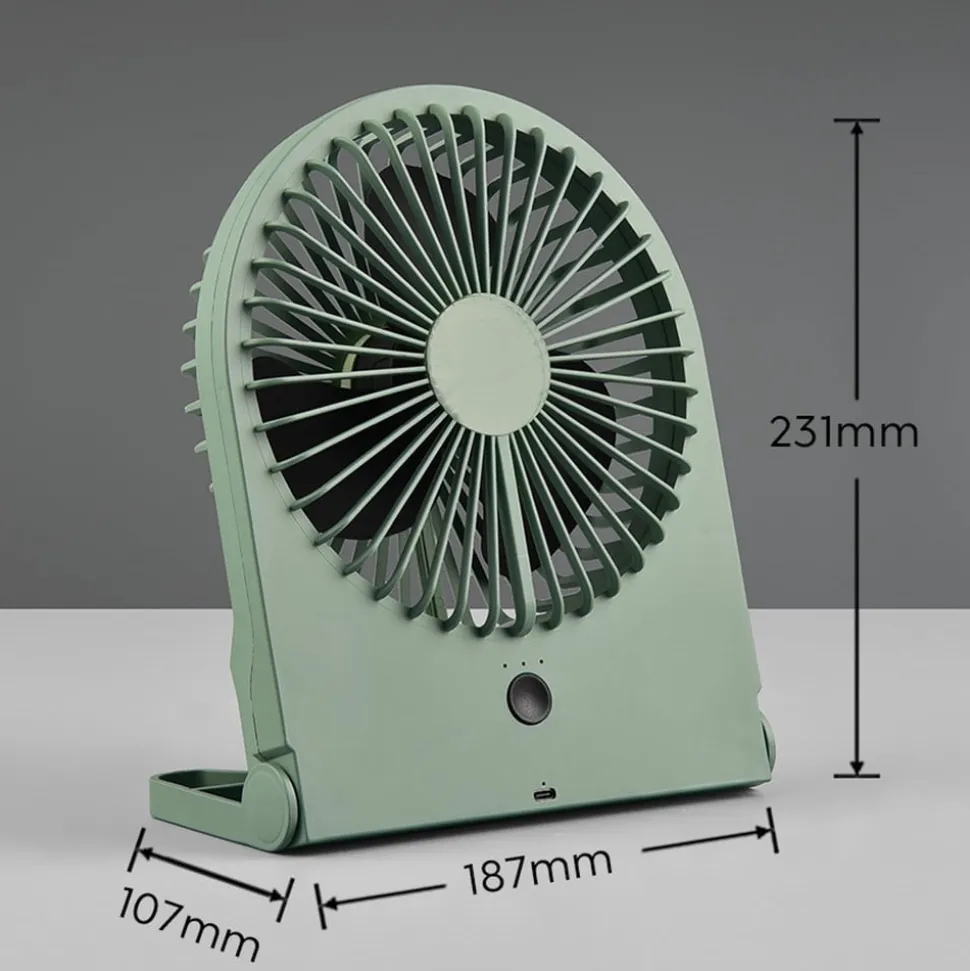 Accu-tafelventilator Breezy, pistachegroen, stil