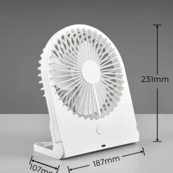 Accu-tafelventilator Breezy, wit, stil