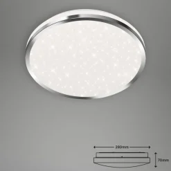 Acorus LED plafondlamp, IP44, sterdecor, Ø 28 cm
