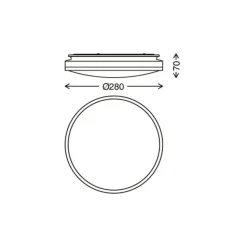 Acorus LED plafondlamp, IP44, sterdecor, Ø 28 cm