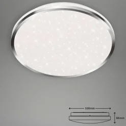 Acorus LED plafondlamp, IP44, sterdecor, Ø 33 cm