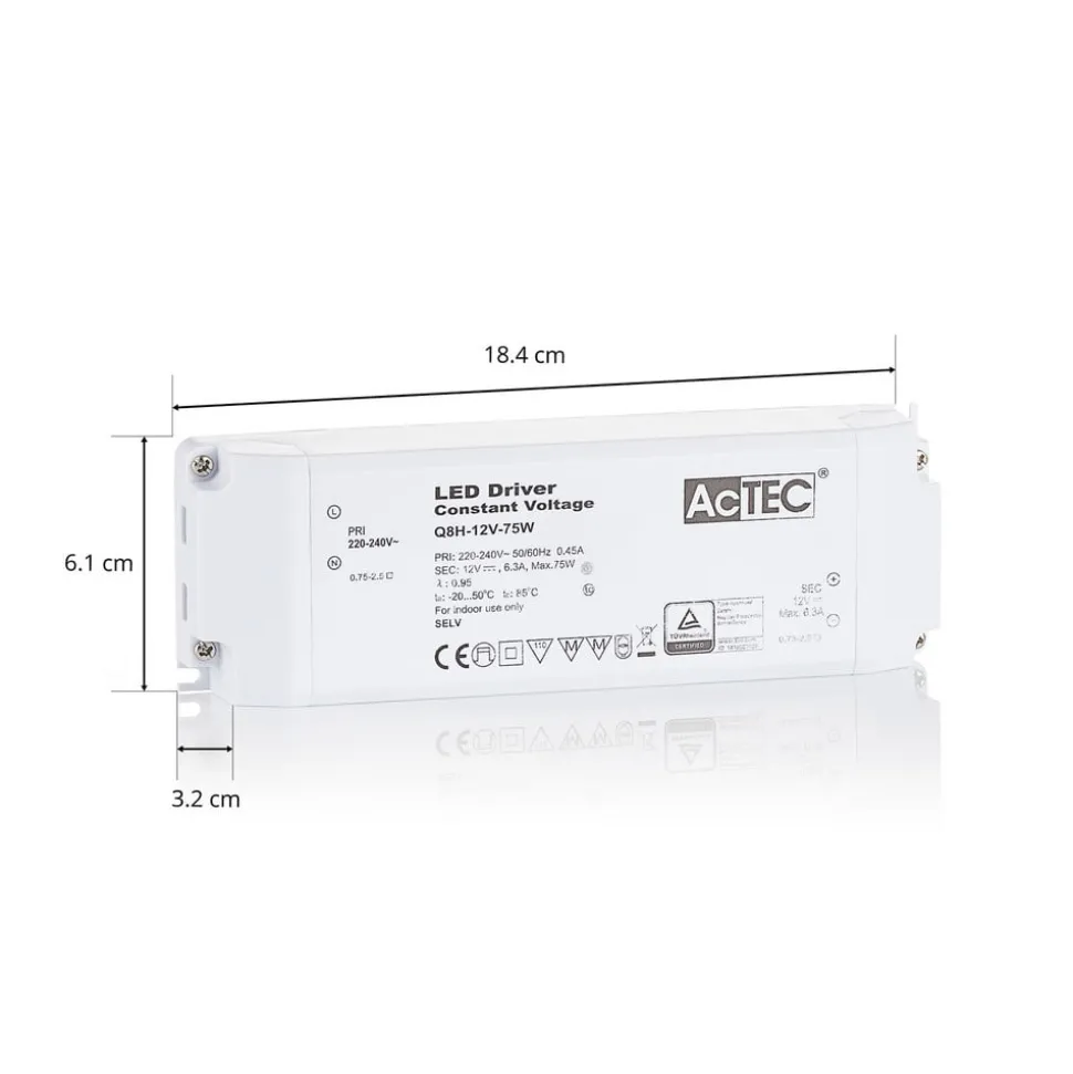 AcTEC Q8H LED driver CV 12V, 75W