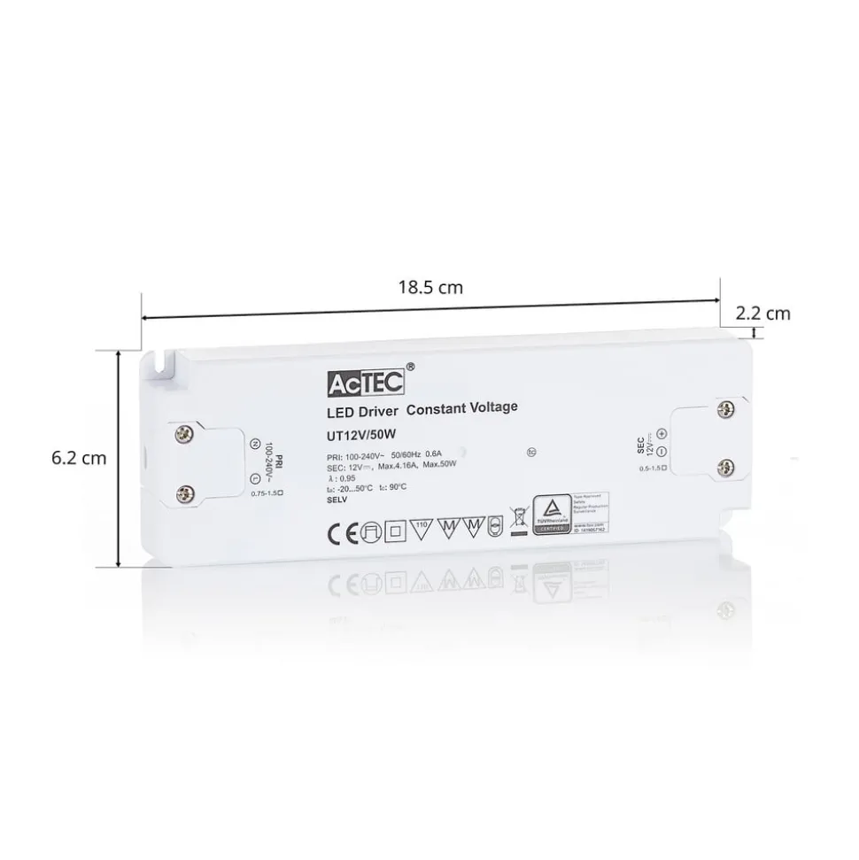 AcTEC Slim LED driver CV 12V, 50W