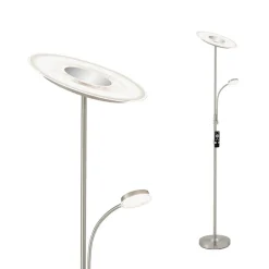 Agiled LED uplighter, nikkel, dimbaar, CCT, 32 W