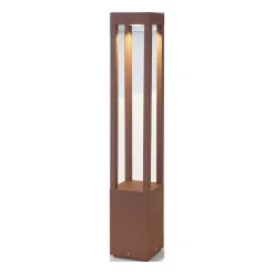 Agra LED tuinpadverlichting, roestbruin, aluminium/glas, hoogte 65 cm