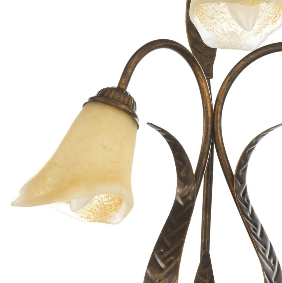 Alga tafellamp, 3-lamps, ijzer, glas, Florentijn