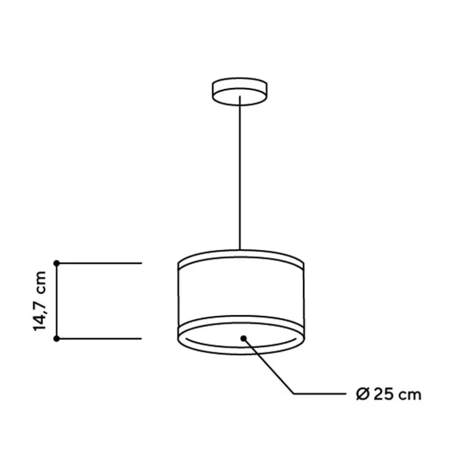ALMUT 2610 hanglamp Ø 25cm, hooi puur