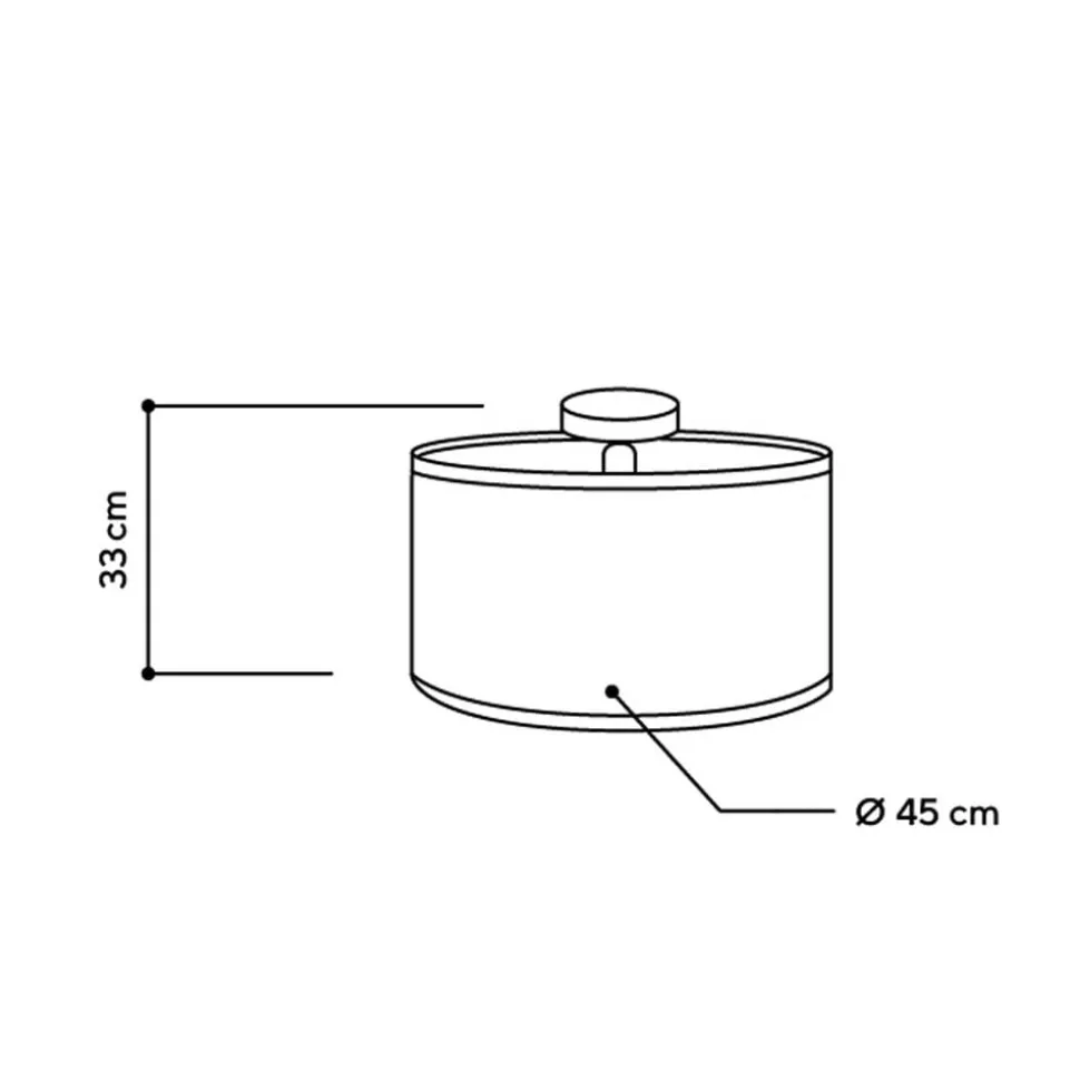 ALMUT 2610 plafondlamp Ø 45cm, hooi puur