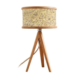 ALMUT 2610 tafellamp, hooi met blauwe korenbloemen