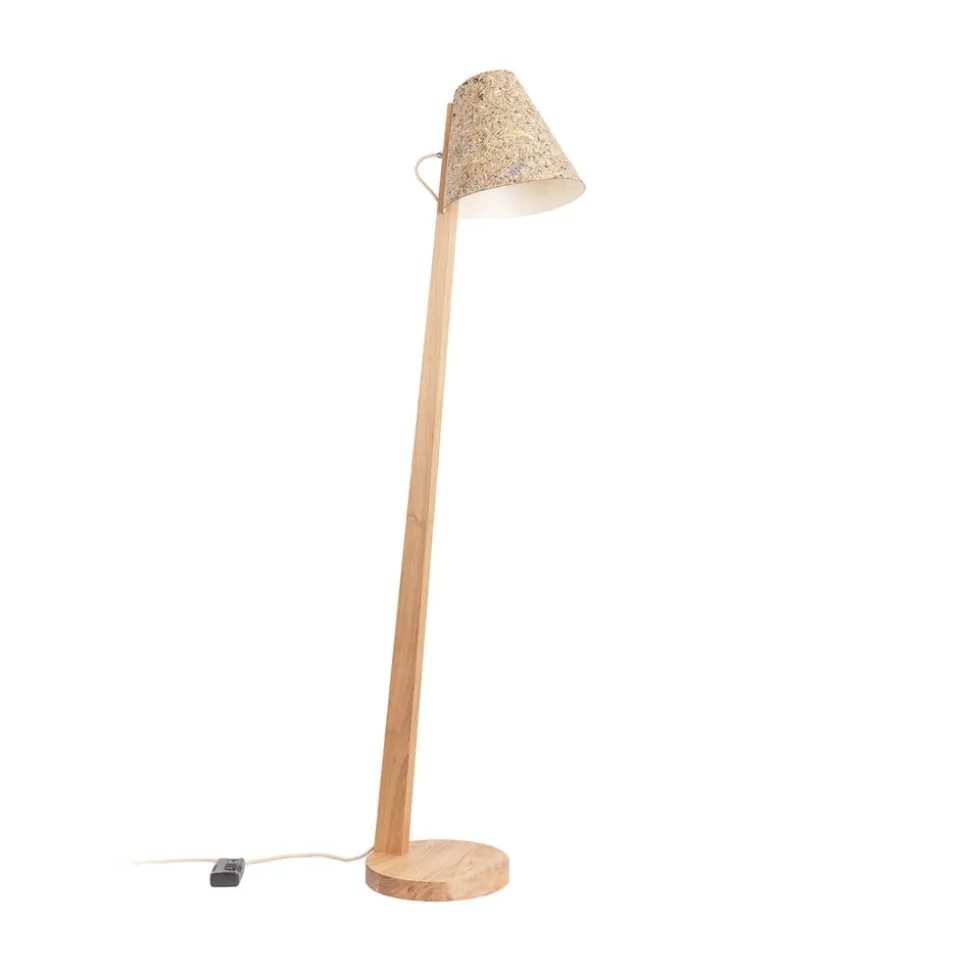 ALMUT 1411 vloerlamp gebogen Ø30cm Alpenweide