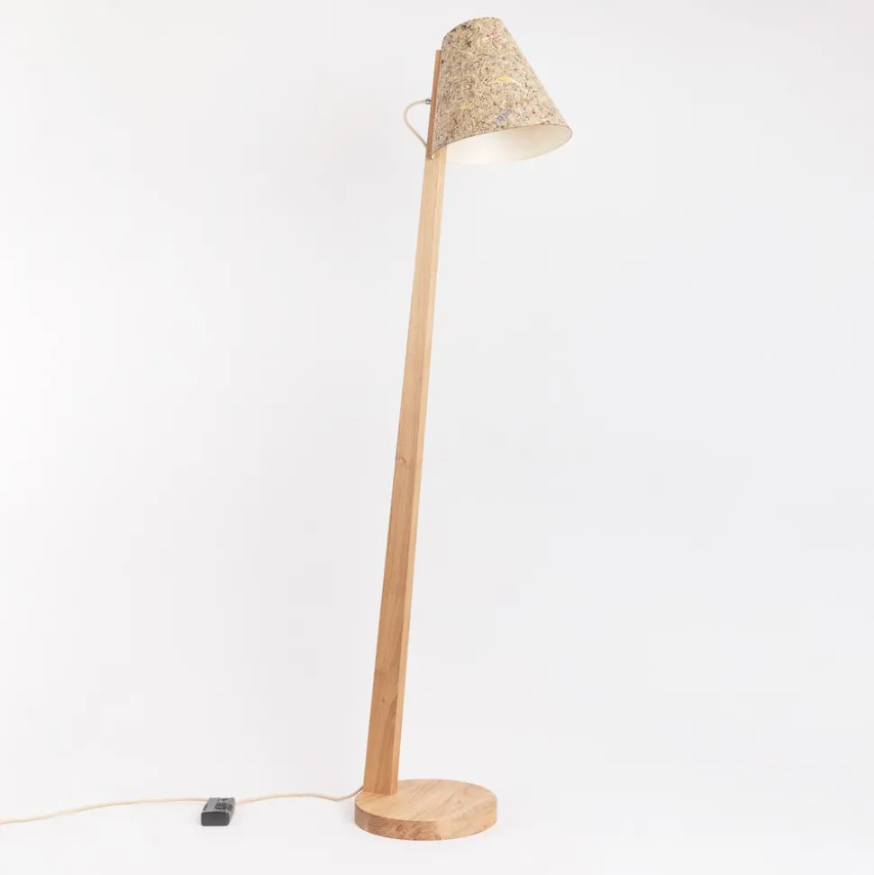 ALMUT 1411 vloerlamp gebogen Ø30cm Alpenweide