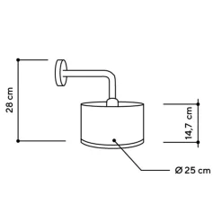 ALMUT 2610 wandlamp Ø 25cm
