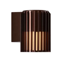 Aludra Seaside buitenwandlamp, aluminium, bruin metallic