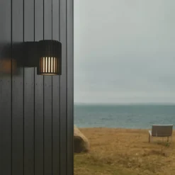 Aludra Seaside buitenwandlamp, aluminium, zwart