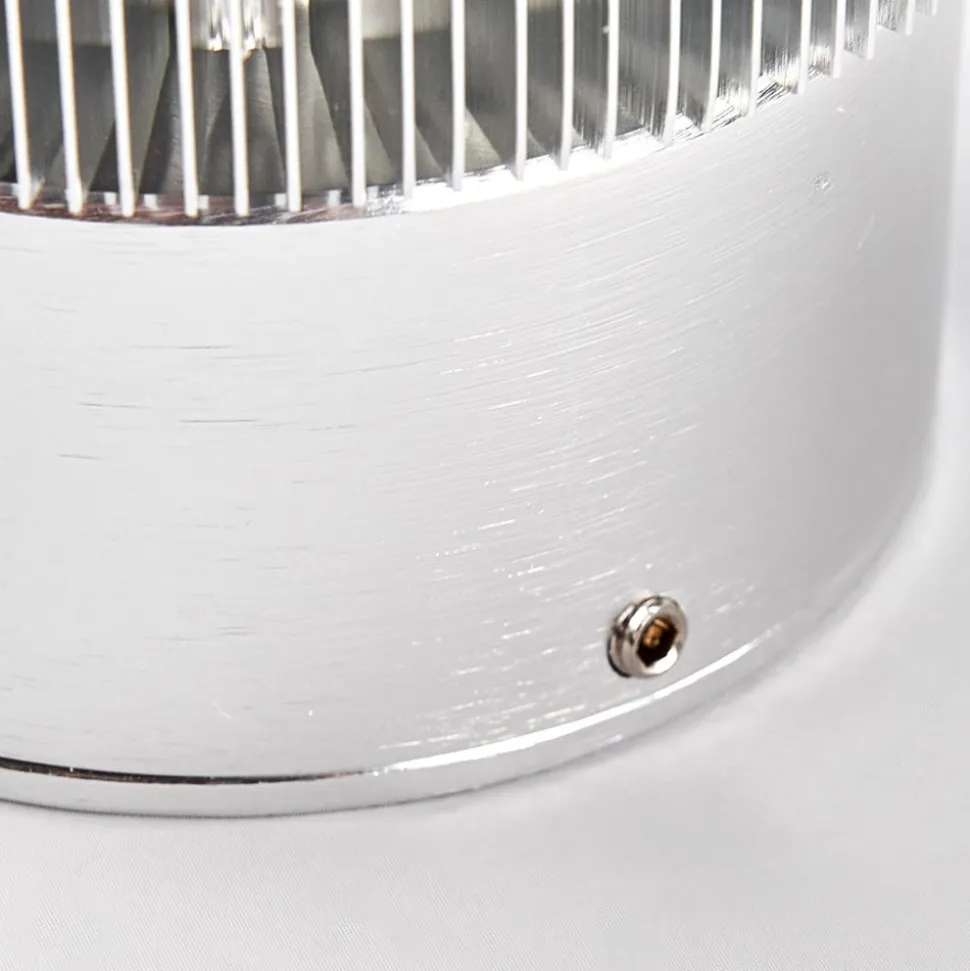 Alu-gekleurde outdoor wandlamp Lennias met LED