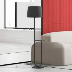 Aluminor Duo vloerlamp met legtafel