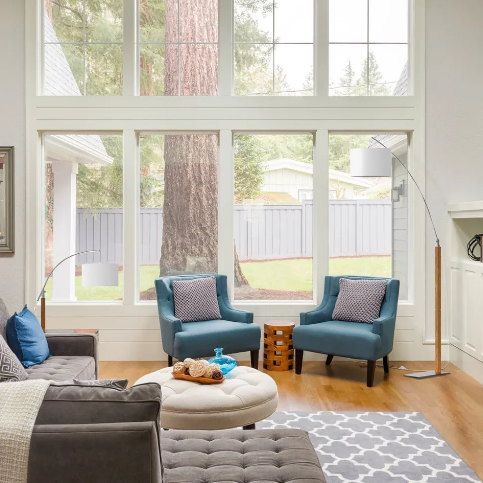 Aluminor Rainbow vloerlamp eiken licht/chroom