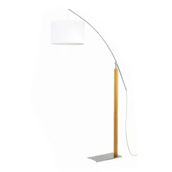 Aluminor Rainbow vloerlamp eiken licht/chroom