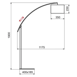 Aluminor Rainbow vloerlamp eiken licht/chroom
