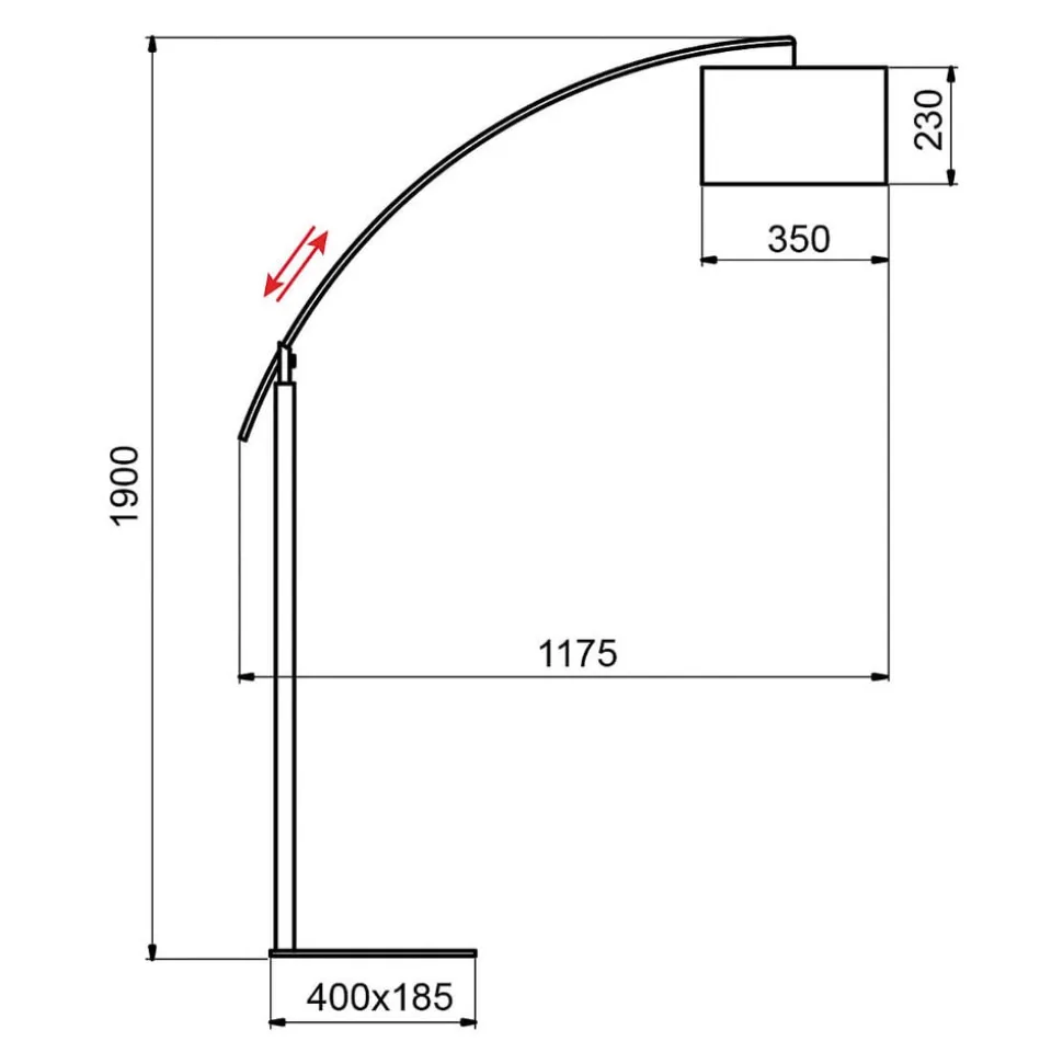 Aluminor Rainbow vloerlamp eiken licht/chroom