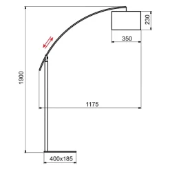 Aluminor Rainbow vloerlamp ebbenhout/chroom