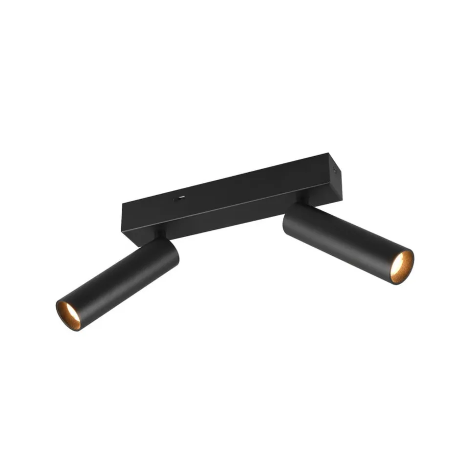 Ambala LED plafondspot, 2-lamps, zwart, metaal, CCT, dimbaar