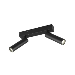 Ambala LED plafondspot, 2-lamps, zwart, metaal, CCT, dimbaar