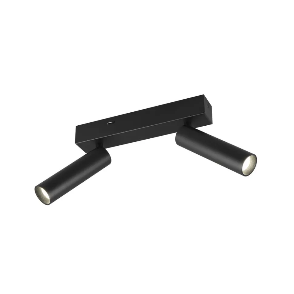 Ambala LED plafondspot, 2-lamps, zwart, metaal, CCT, dimbaar