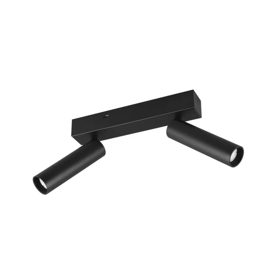 Ambala LED plafondspot, 2-lamps, zwart, metaal, CCT, dimbaar