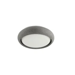 Anga LED buiten plafondlamp, donkergrijs, beton, Ø 24 cm