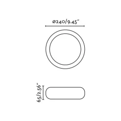 Anga LED buiten plafondlamp, donkergrijs, beton, Ø 24 cm