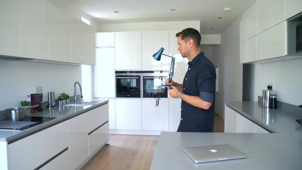 Anglepoise 90 Mini Mini LED tafellamp staalblauw