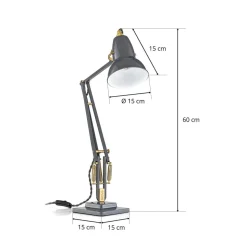 Anglepoise® Original 1227 Brass tafellamp grijs