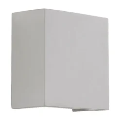 Anneke - hoekige LED wandlamp van gips