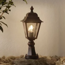 Antiek ogende Toulouse sokkellamp