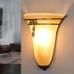 Antiek ogende wandlamp ASCANA