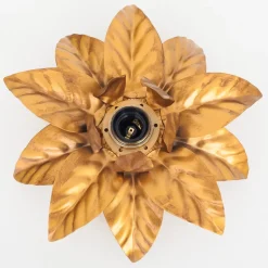 ANTIK plafondlamp met gouden bladeren 26 cm