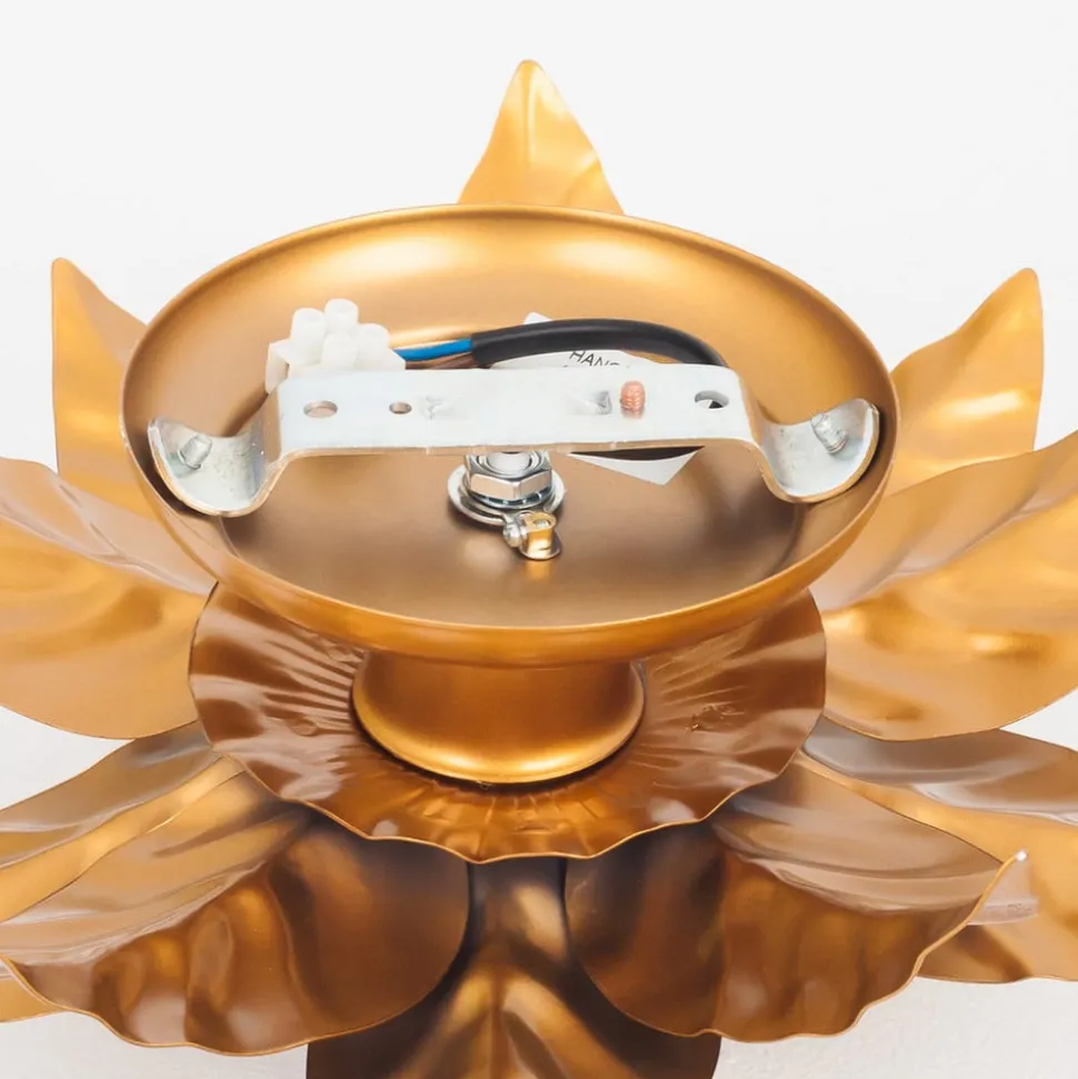 ANTIK plafondlamp met gouden bladeren 26 cm